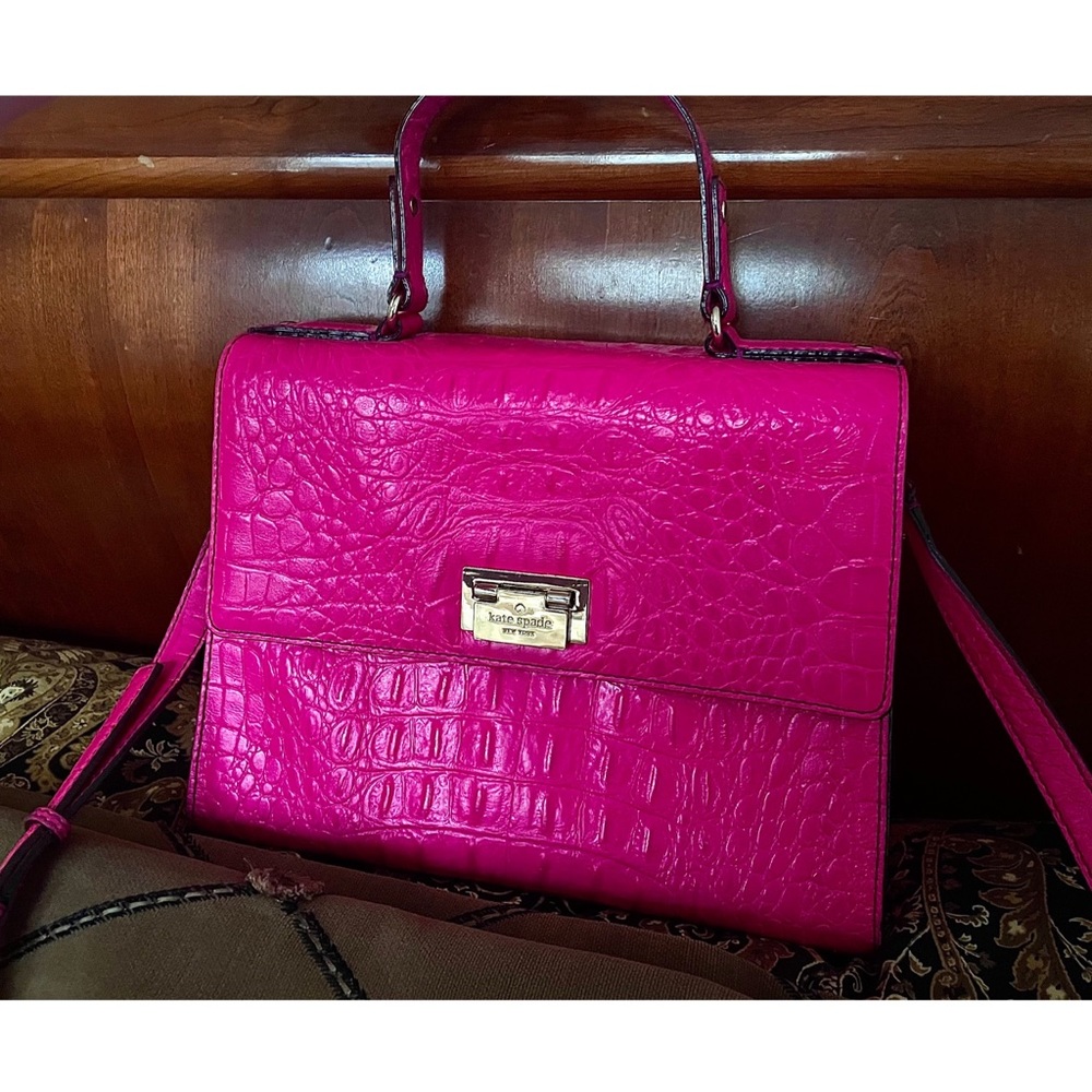 Kate Spade Doris Croc-Embossed Crossbody Bag